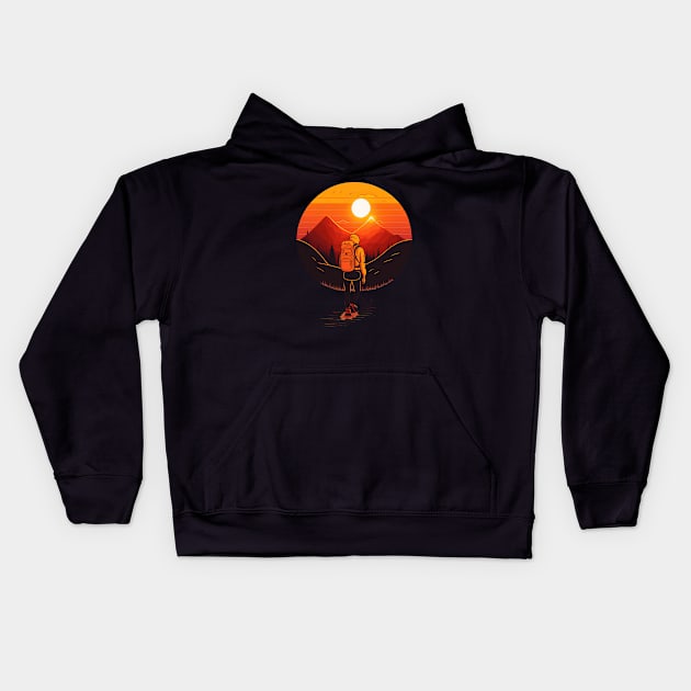 Yolo - Hiking 2 Kids Hoodie by i2studio